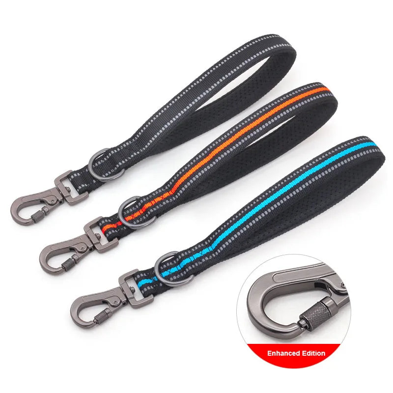 Reflective Training Leash with Zinc Alloy Lock