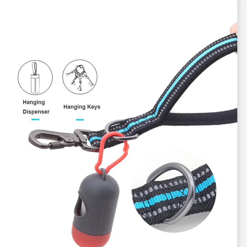 Reflective Training Leash with Zinc Alloy Lock