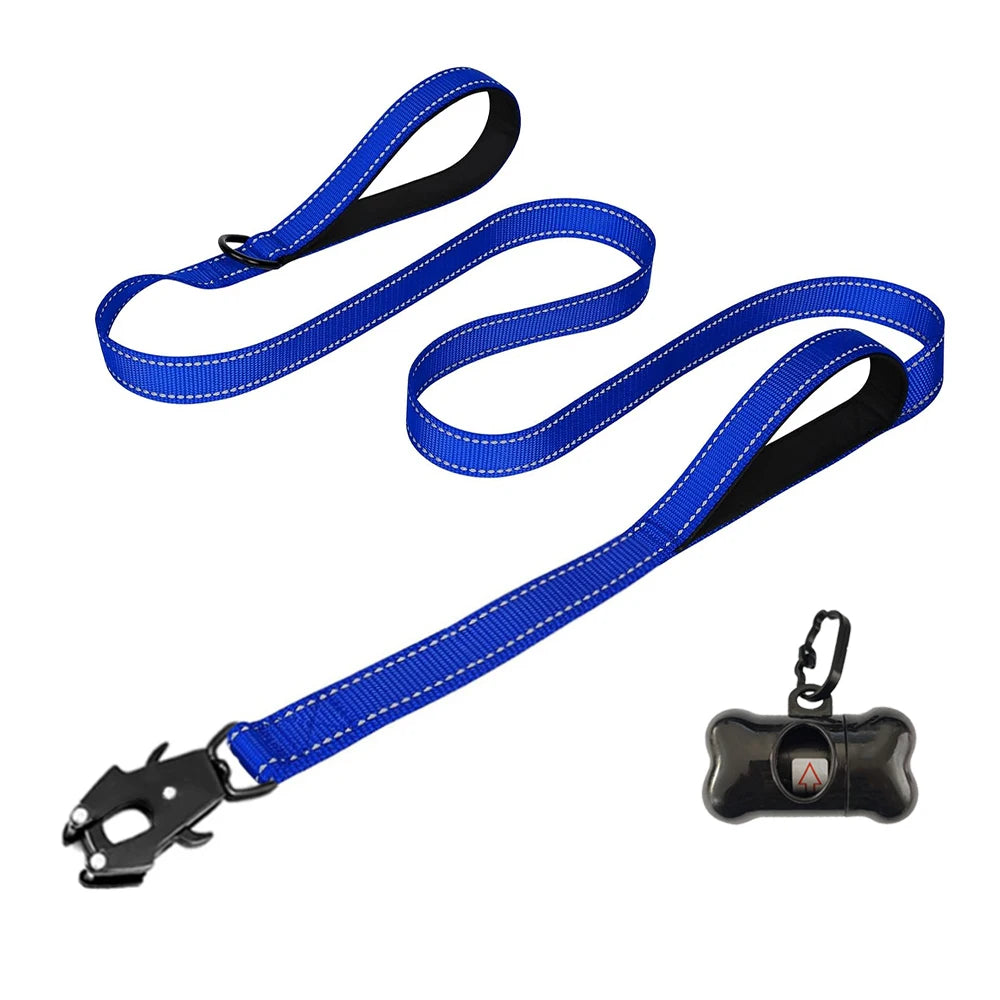 Heavy Duty Dog Leash with Waste Bag Dispenser
