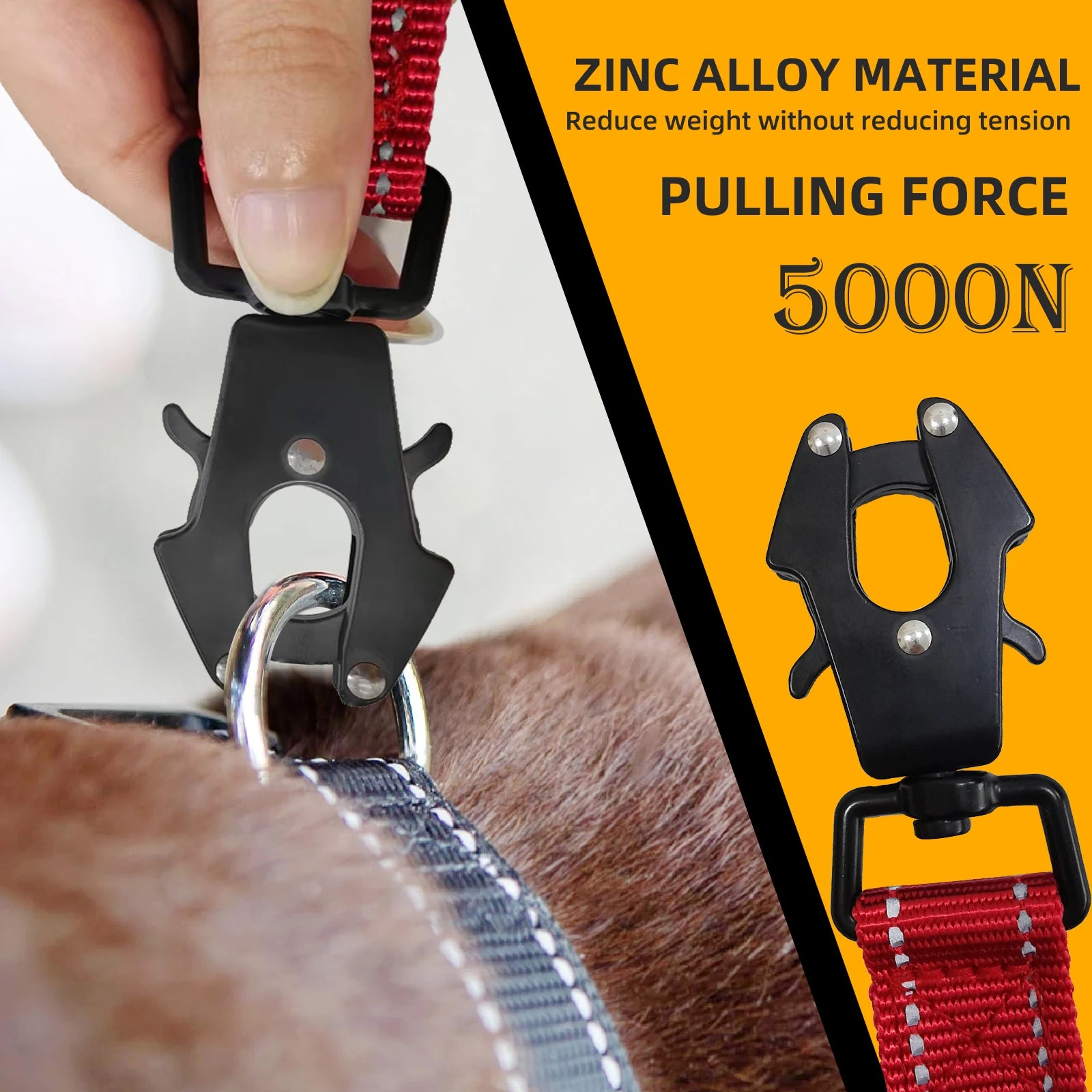 Heavy Duty Dog Leash with Waste Bag Dispenser