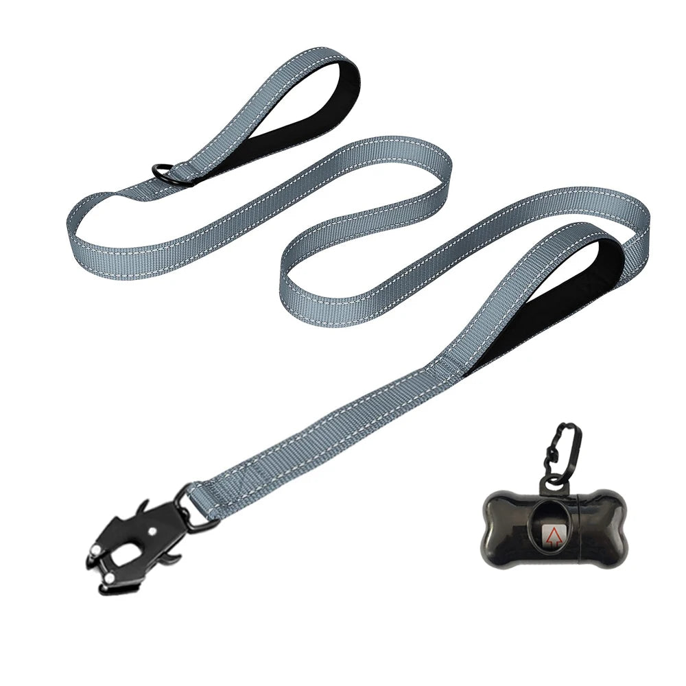 Heavy Duty Dog Leash with Waste Bag Dispenser