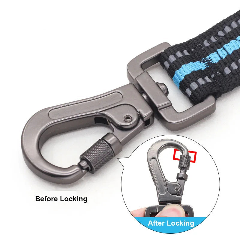 Reflective Training Leash with Zinc Alloy Lock