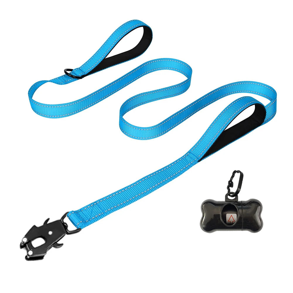 Heavy Duty Dog Leash with Waste Bag Dispenser