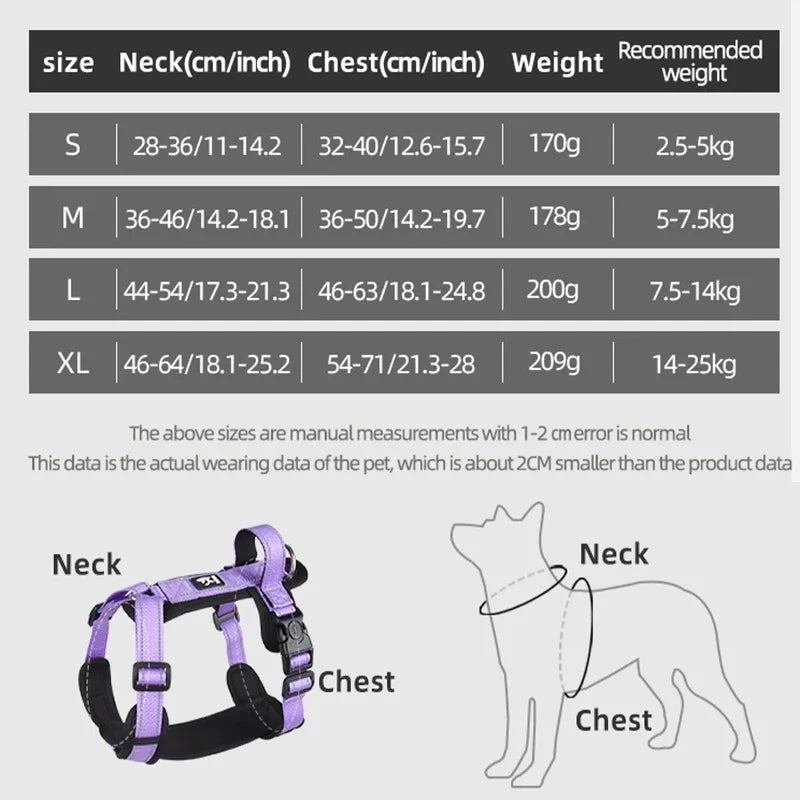 Reflective Dog Harness with Control Handle