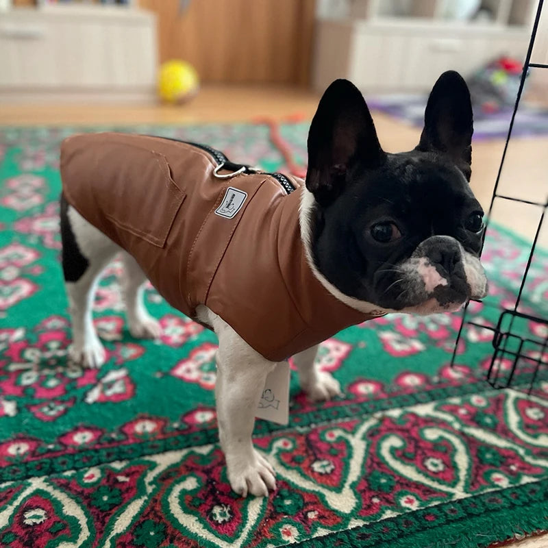Waterproof Leather Pet Jacket