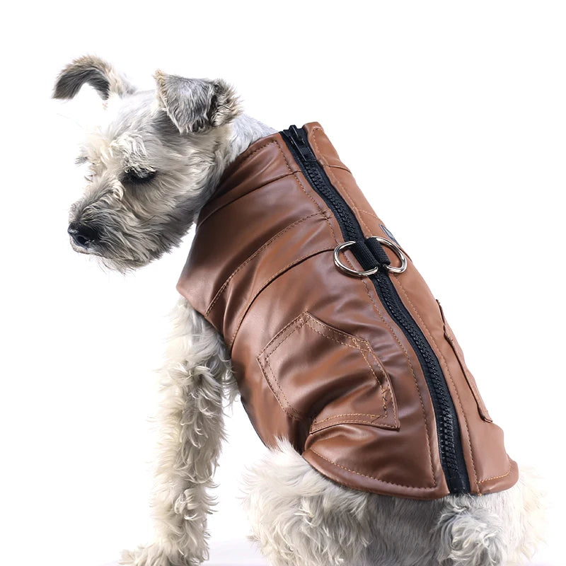 Waterproof Leather Pet Jacket