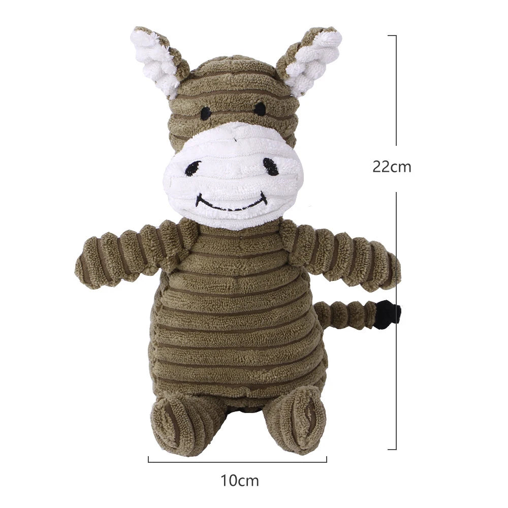 Plush Animal-Shaped Squeaky Dog Toy
