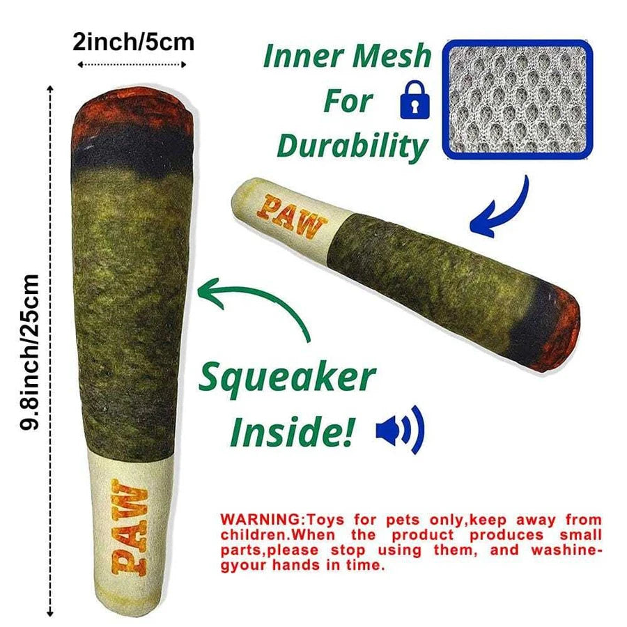 Cigar Design Plush Squeaky Toy