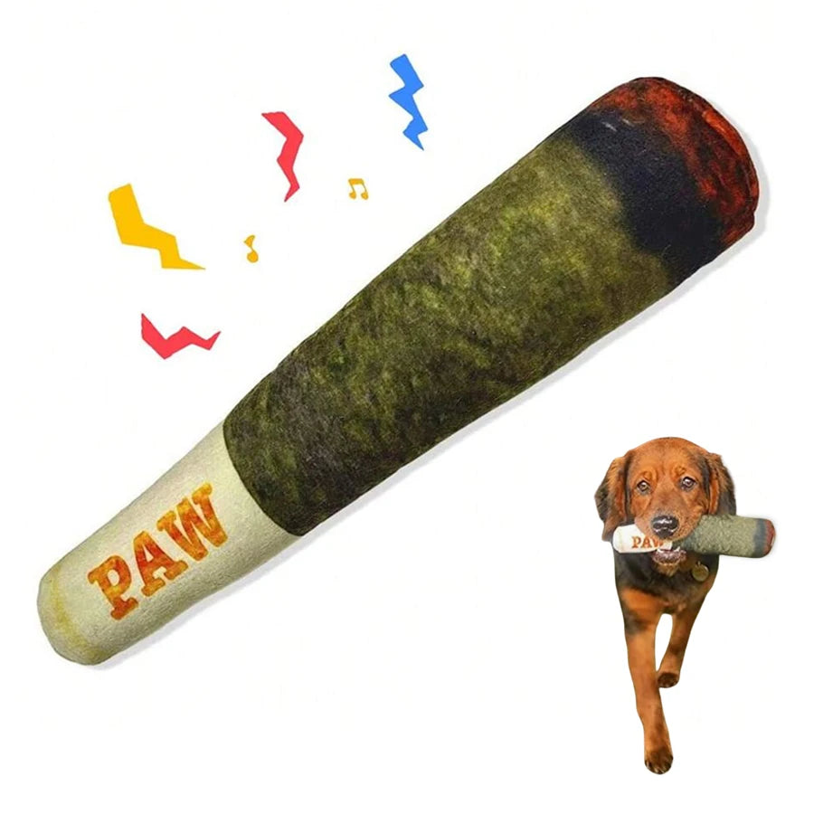 Cigar Design Plush Squeaky Toy