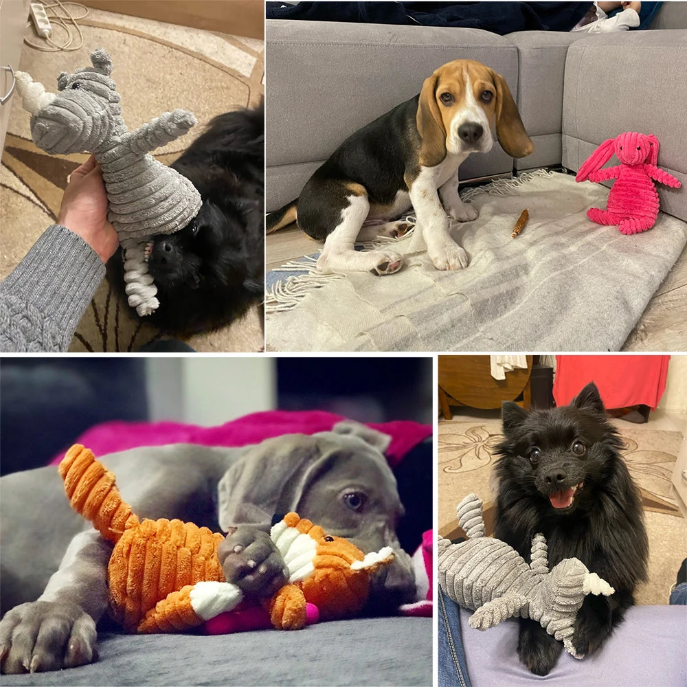 Plush Animal-Shaped Squeaky Dog Toy
