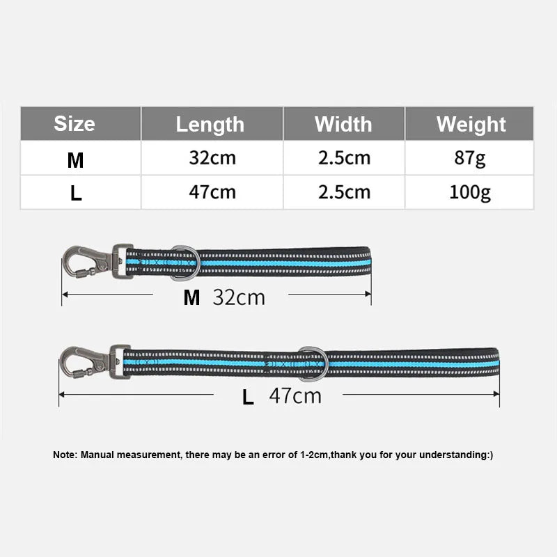 Reflective Training Leash with Zinc Alloy Lock