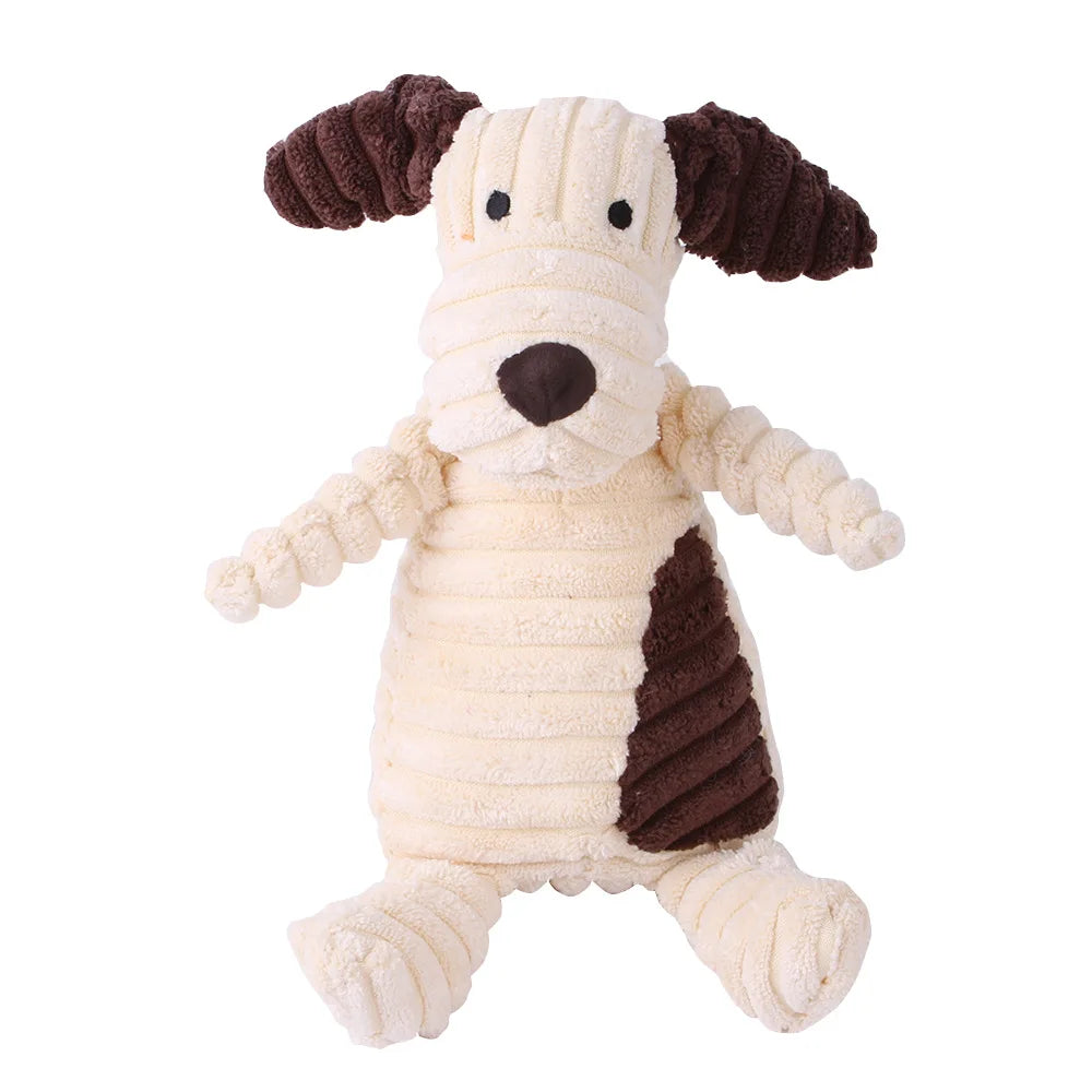 Plush Animal-Shaped Squeaky Dog Toy